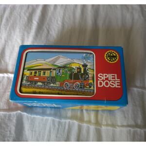 Germany Vintage Karl Rohrseitz Spiel Dose Music Box Trains France Still In Box
